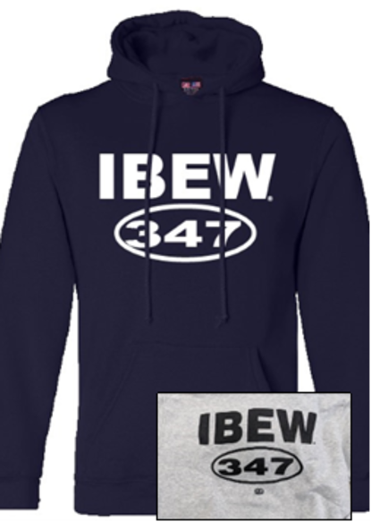 Navy hoody IBEW