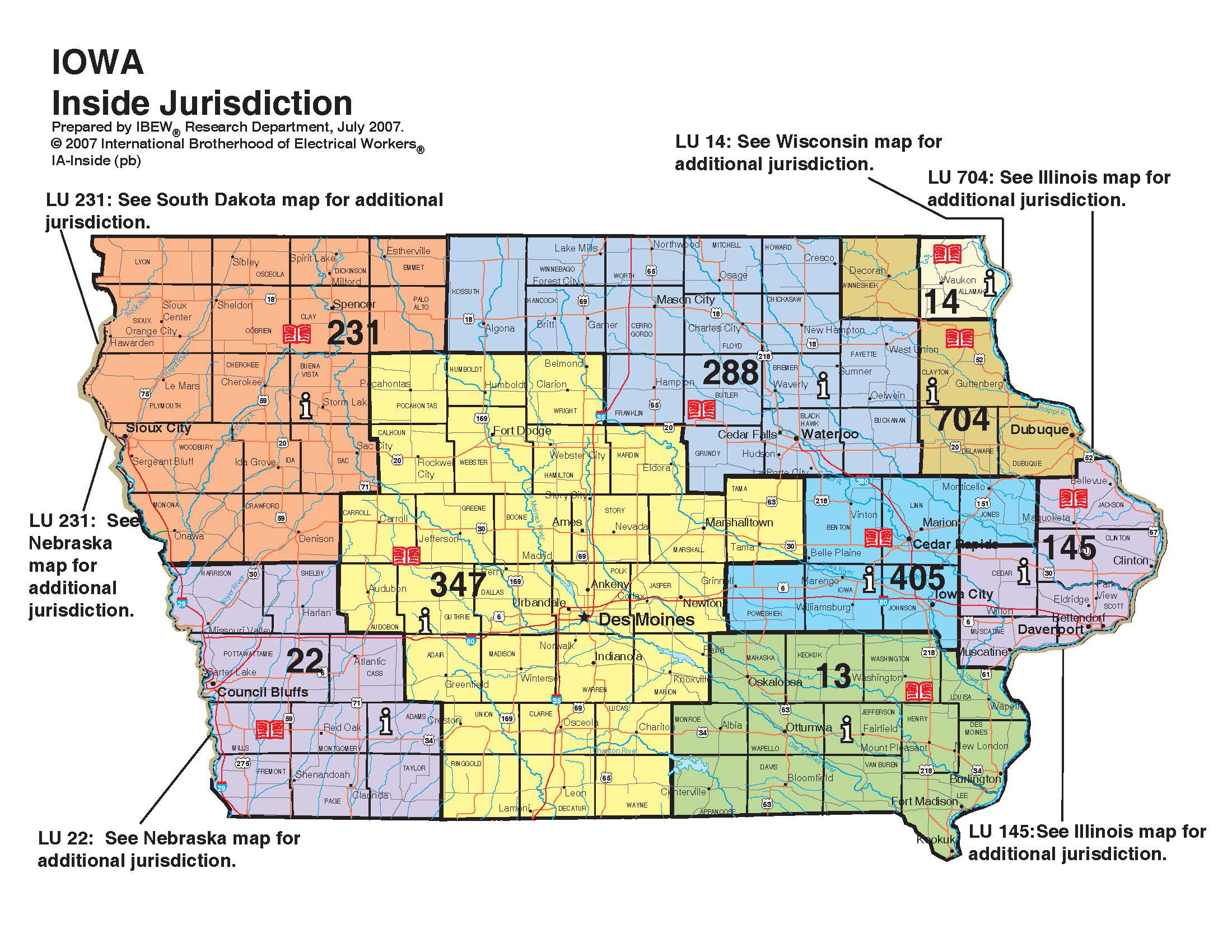 IBEW 347 Jurisdiction Map