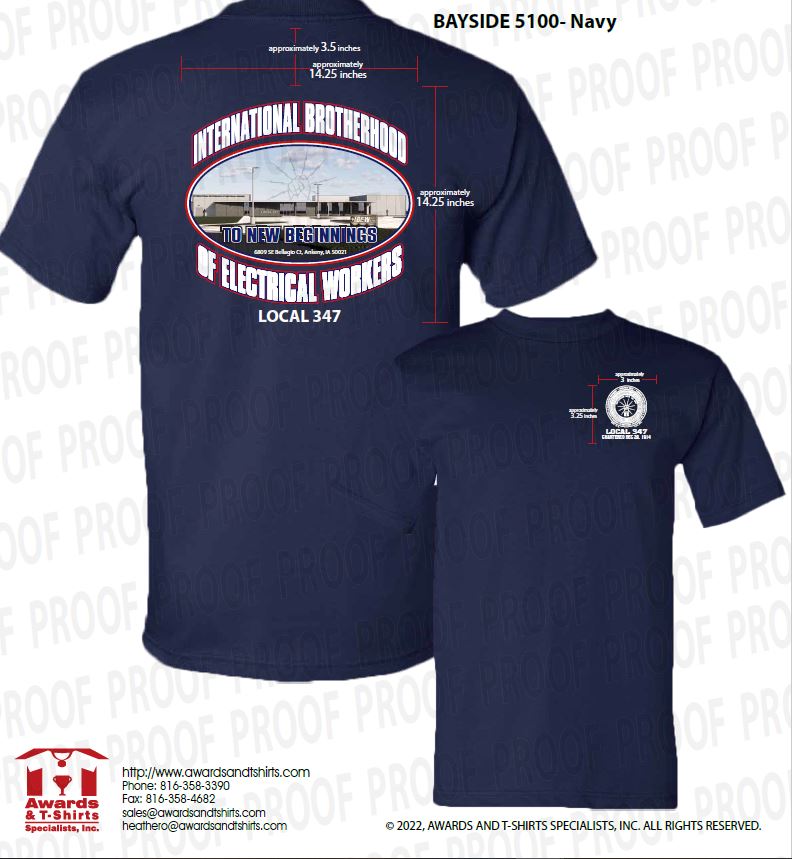 Navy T-Shirt New Hall 